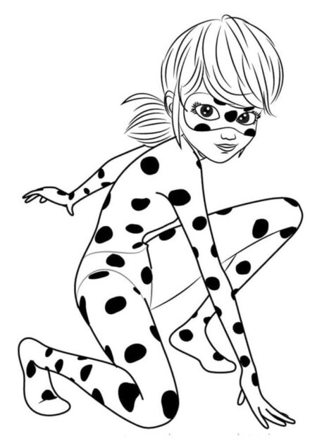 Ladybug e Cat Noir Conversando – Desenhos para Colorir