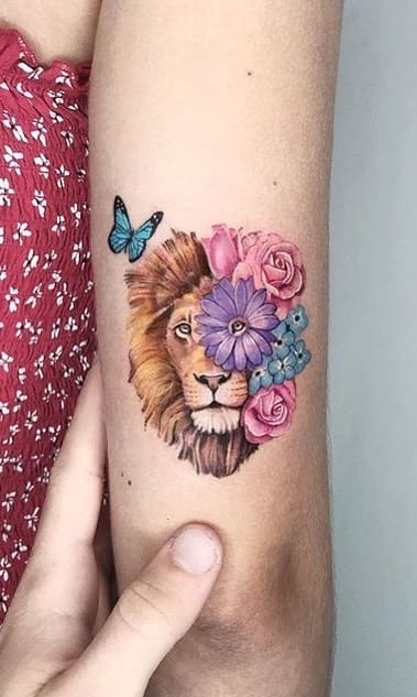 tatuagem-feminina-leao