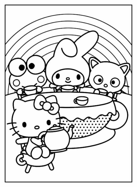 94 Hello Kitty para colorir - Só desenhos para Colorir