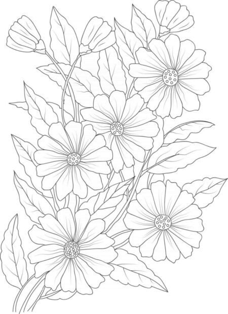 desenho-para-colorir-flores