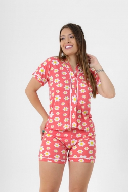 Pijama Americano Floral no Atacado