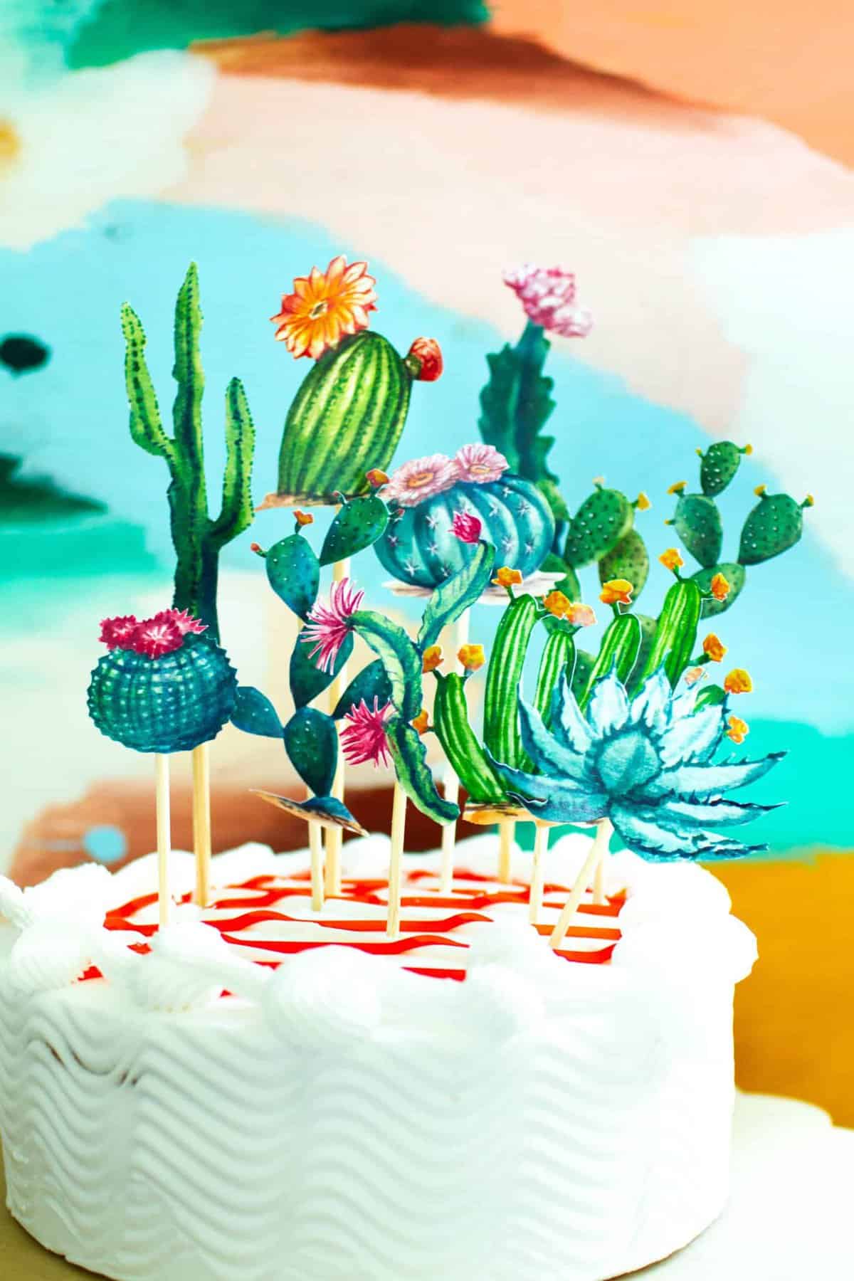 Cactus Decorated Cake