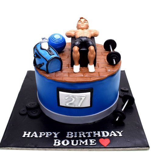 Bodybuilding Decorated Cake