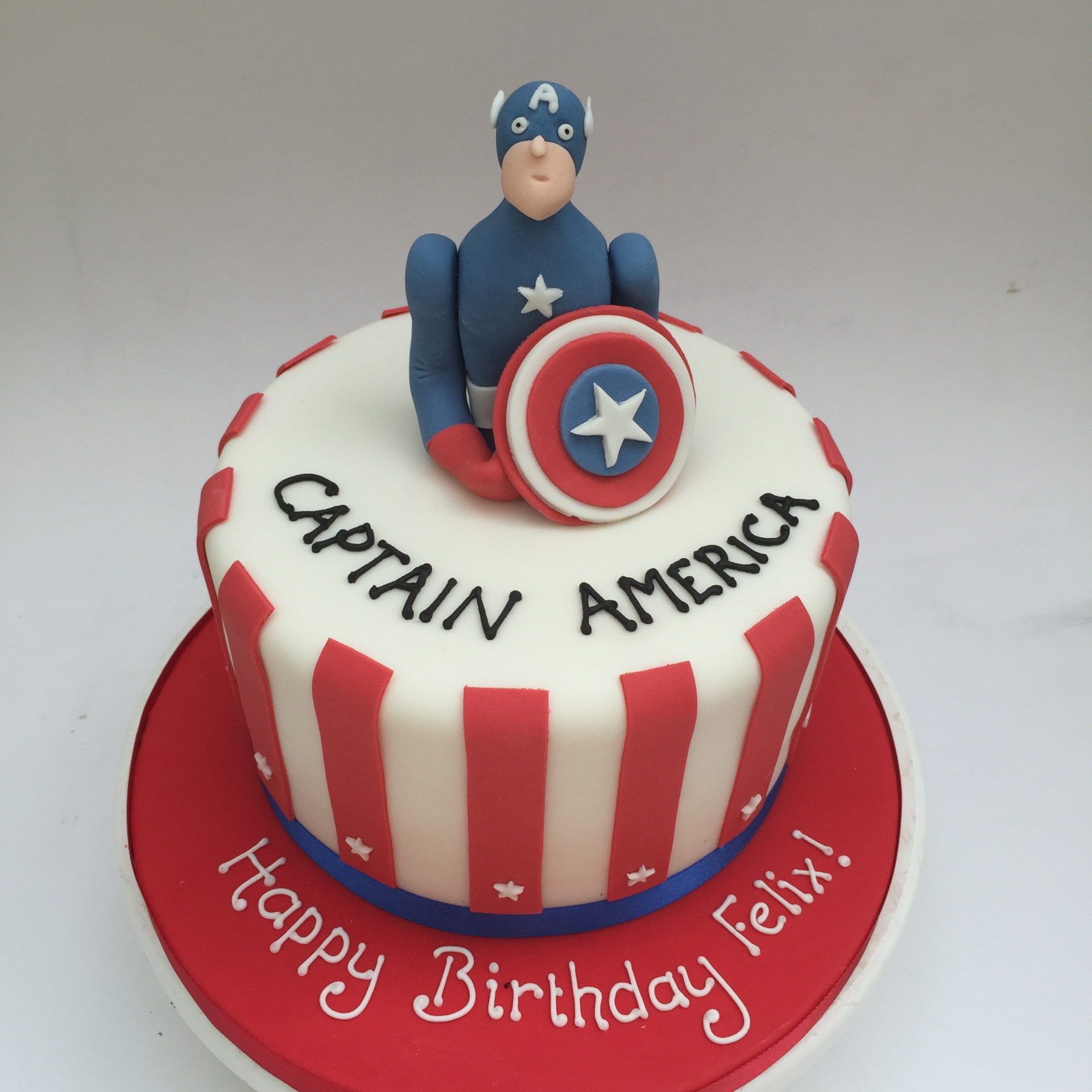 Captain America Decorated Cake