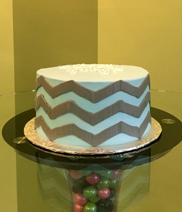 Chevron Decorated Cake