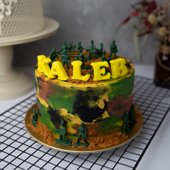Camouflage Decorated Cake