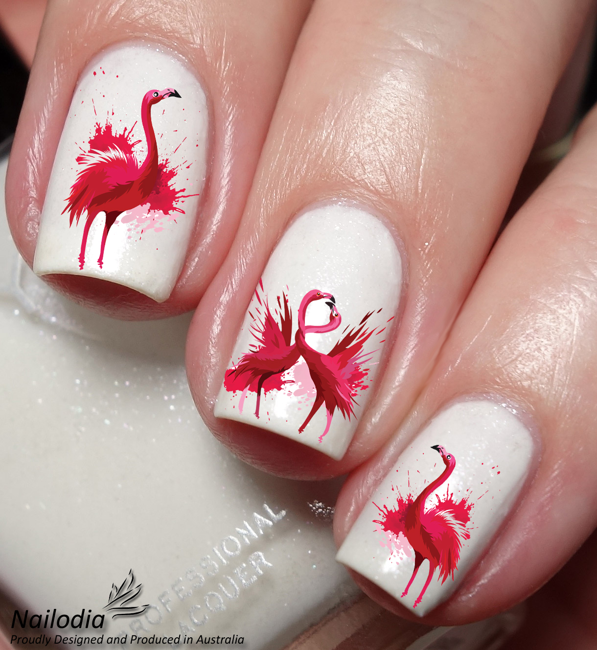Flamingo Decorated Nail