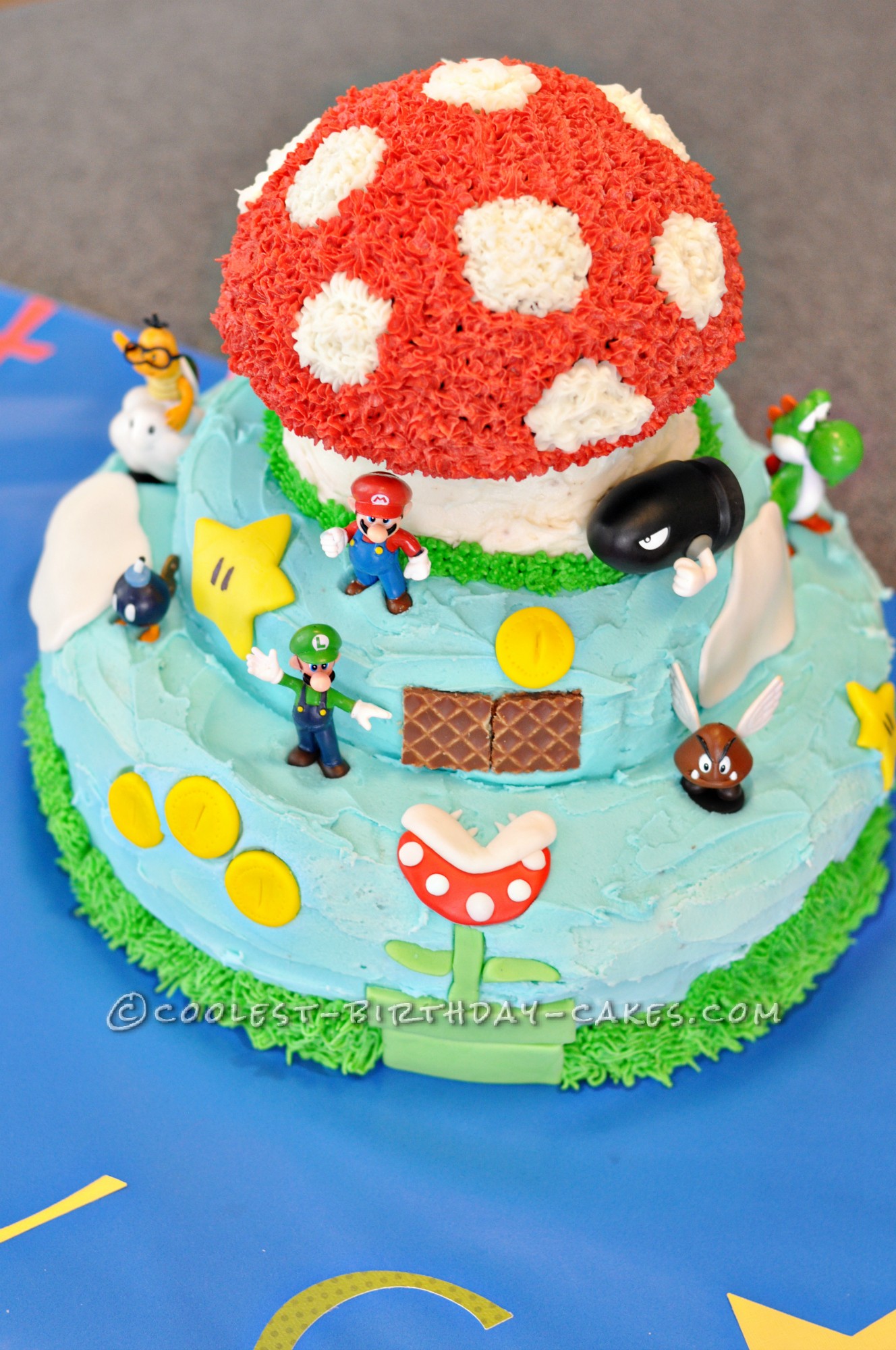 Mario Bros Decorated Cake