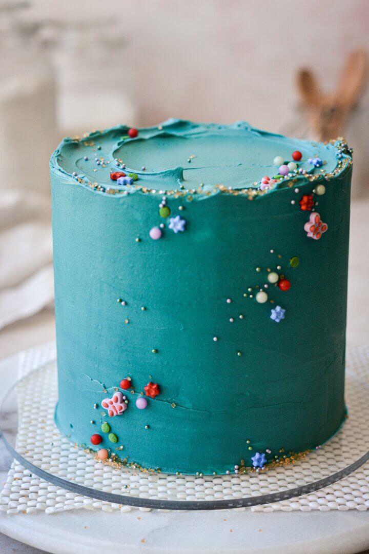 Turquoise Decorated Cake