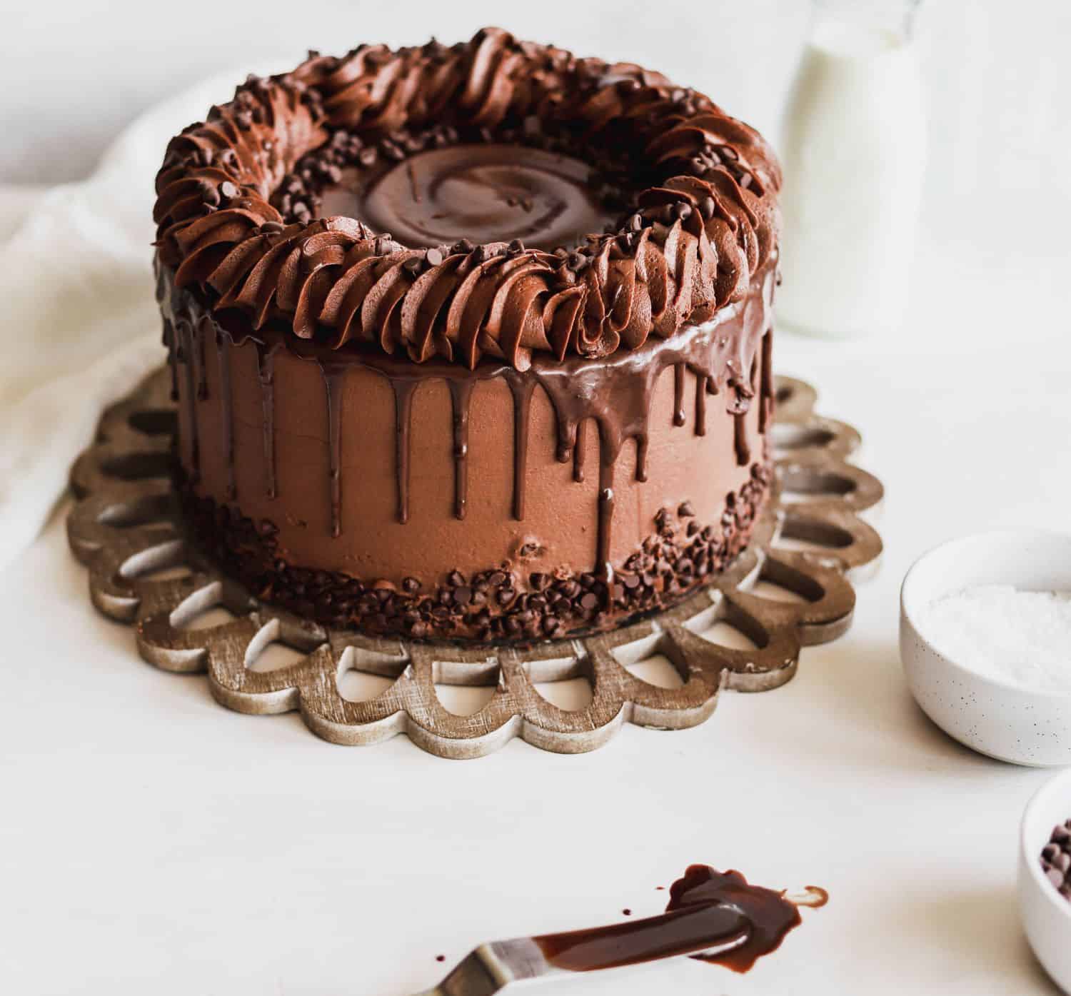 Decorated Chocolate Cake