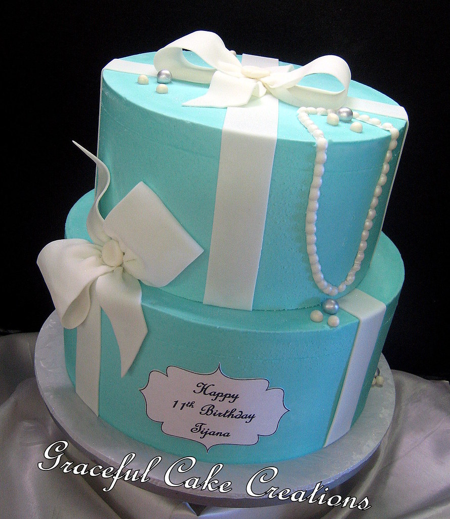 Tiffany Blue Decorated Cake