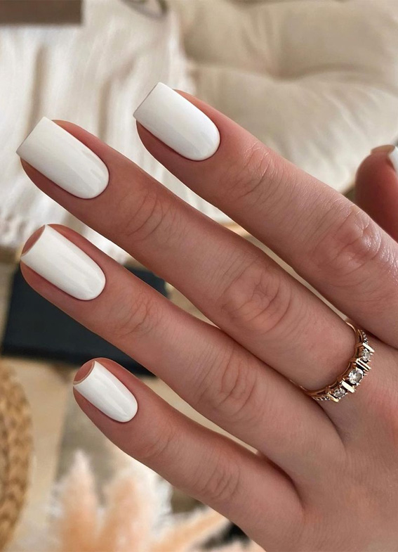White Decorated Nail
