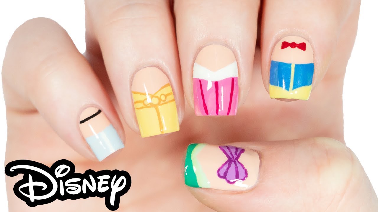 Disney Princesses Decorated Nail