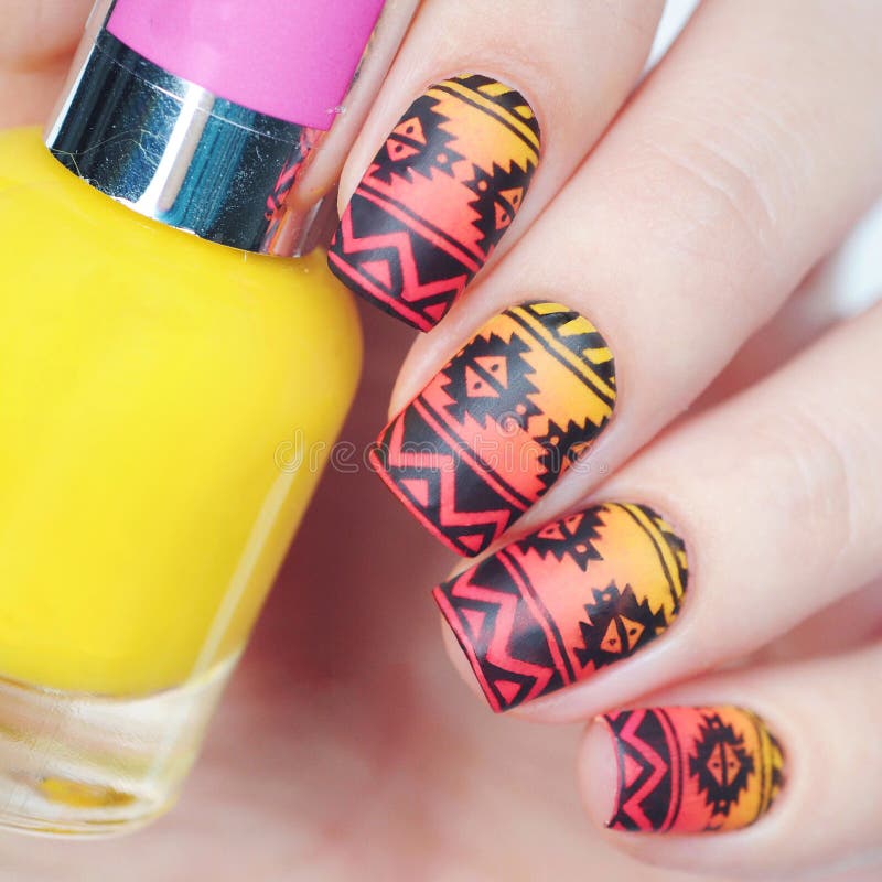 Ethnic Decorated Nail