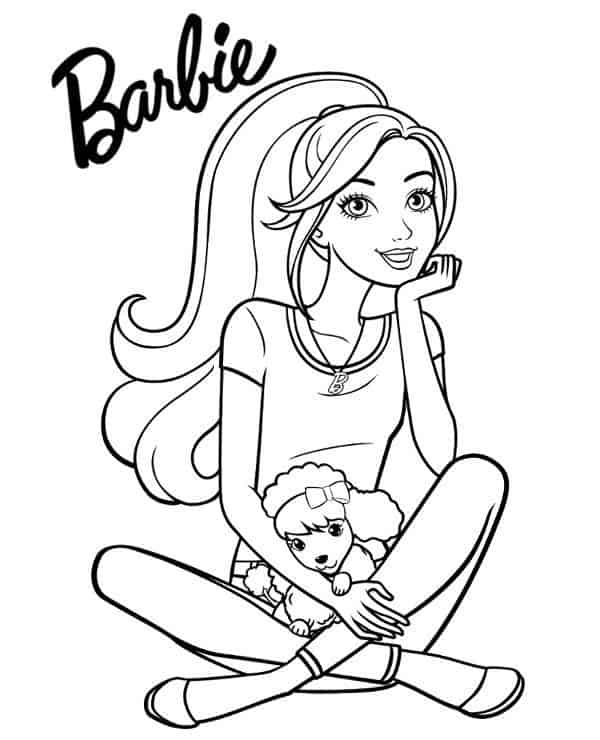 Desenho da Barbie para Colorir