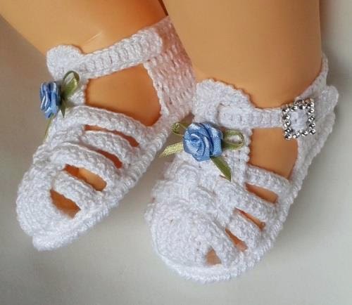 Sandalinha De Croche Para Bebe