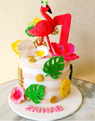 Flamingo Decorated Cake