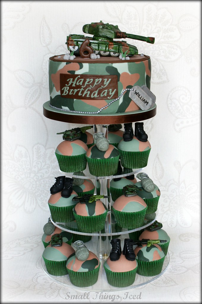 Military decorated cake