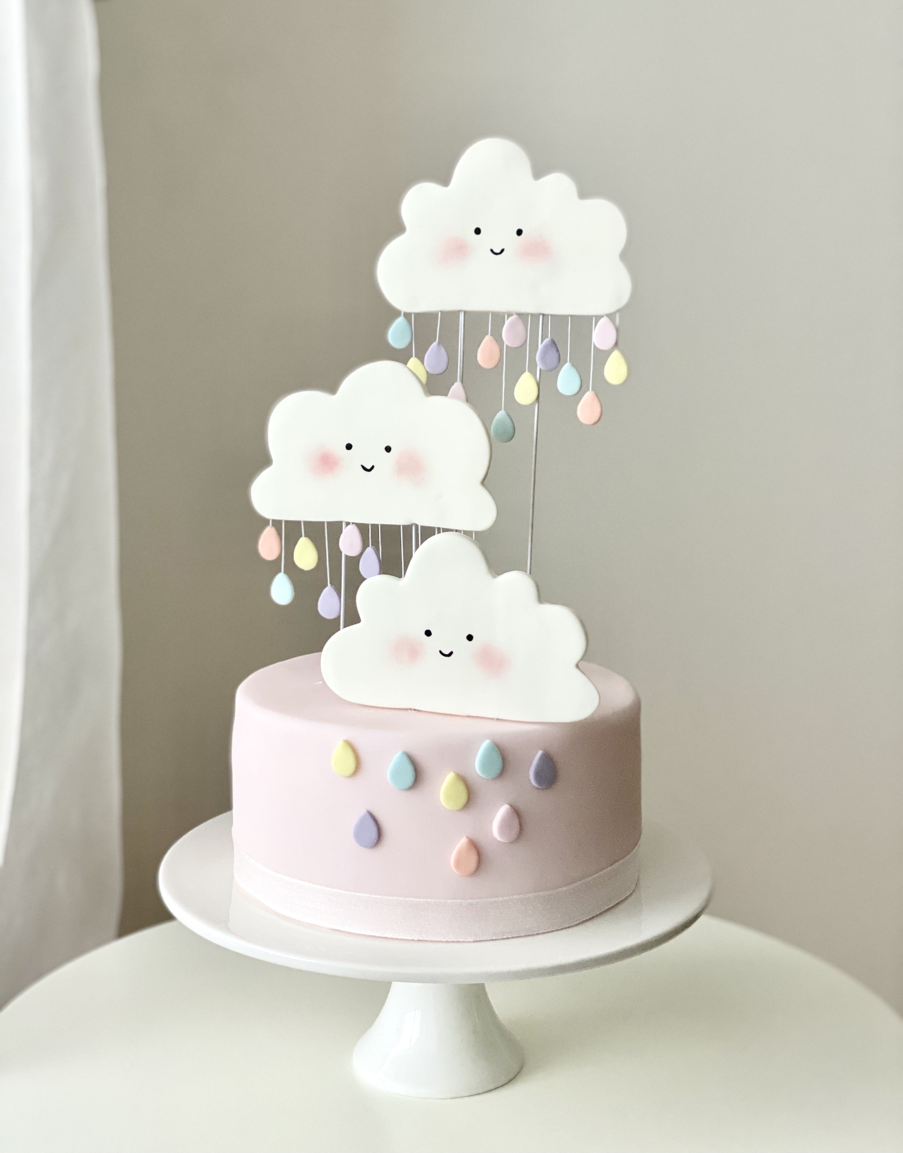 Decorated Rain Cake