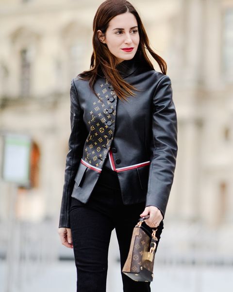Fashion Look with Female leather jacket