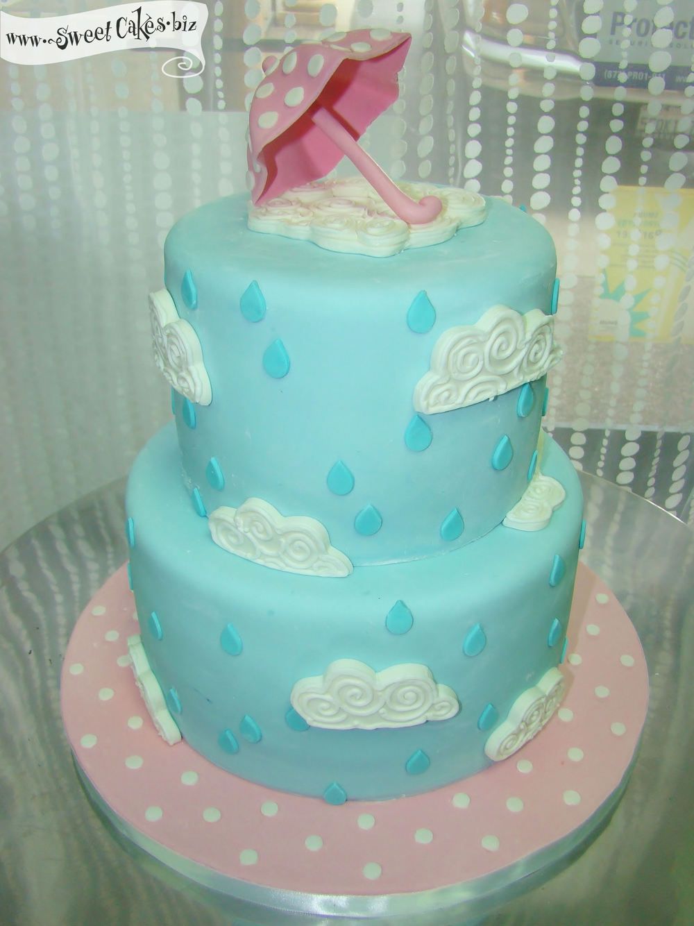 Decorated Rain Cake