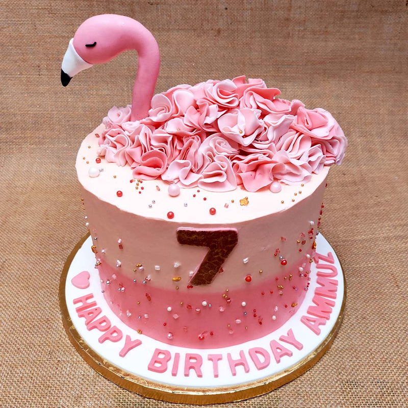 Flamingo Decorated Cake