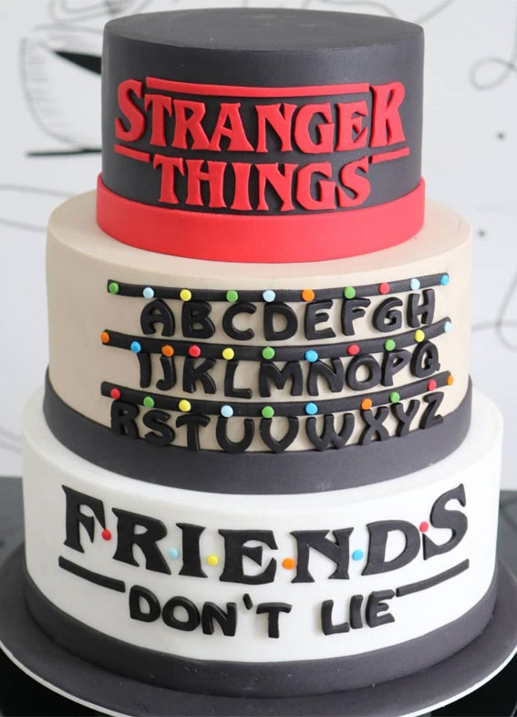 Stranger Things Decorated Cake