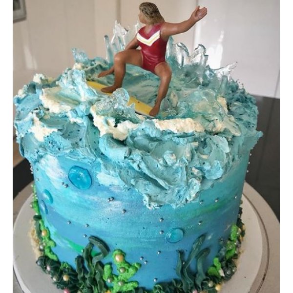 Decorated Surf Cake