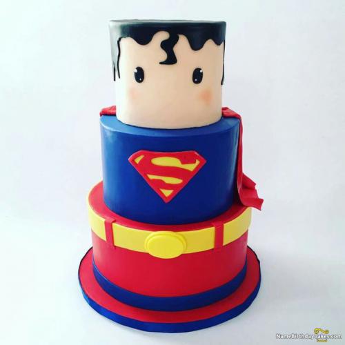 Superman decorated cake