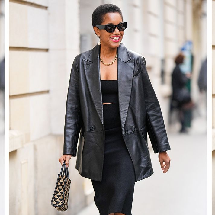 Fashion Look with Female leather jacket
