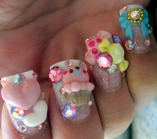 Kawaii Decorated Nails