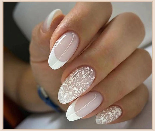 Almond Decorated Nail