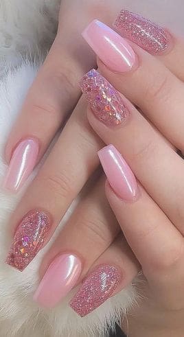 Pink Decorated Nails