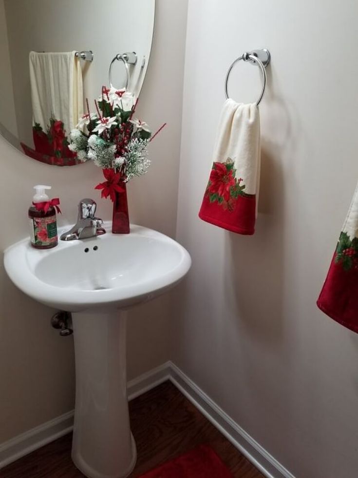 banheiro decorado natal