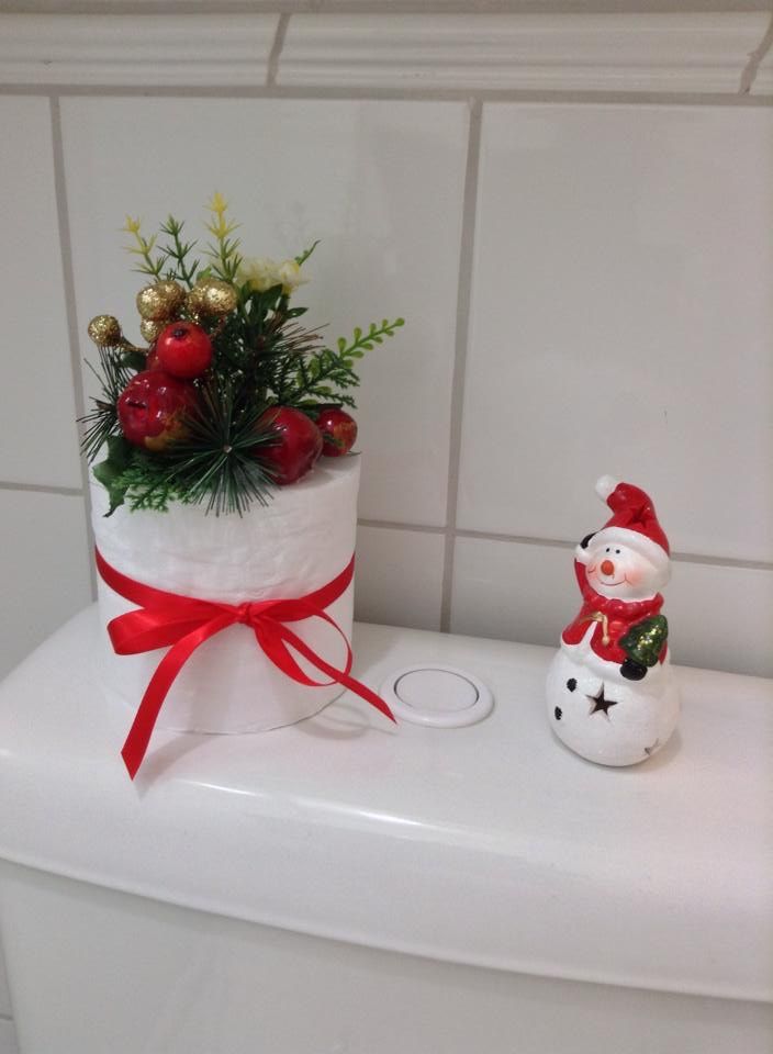 banheiro decorado natal