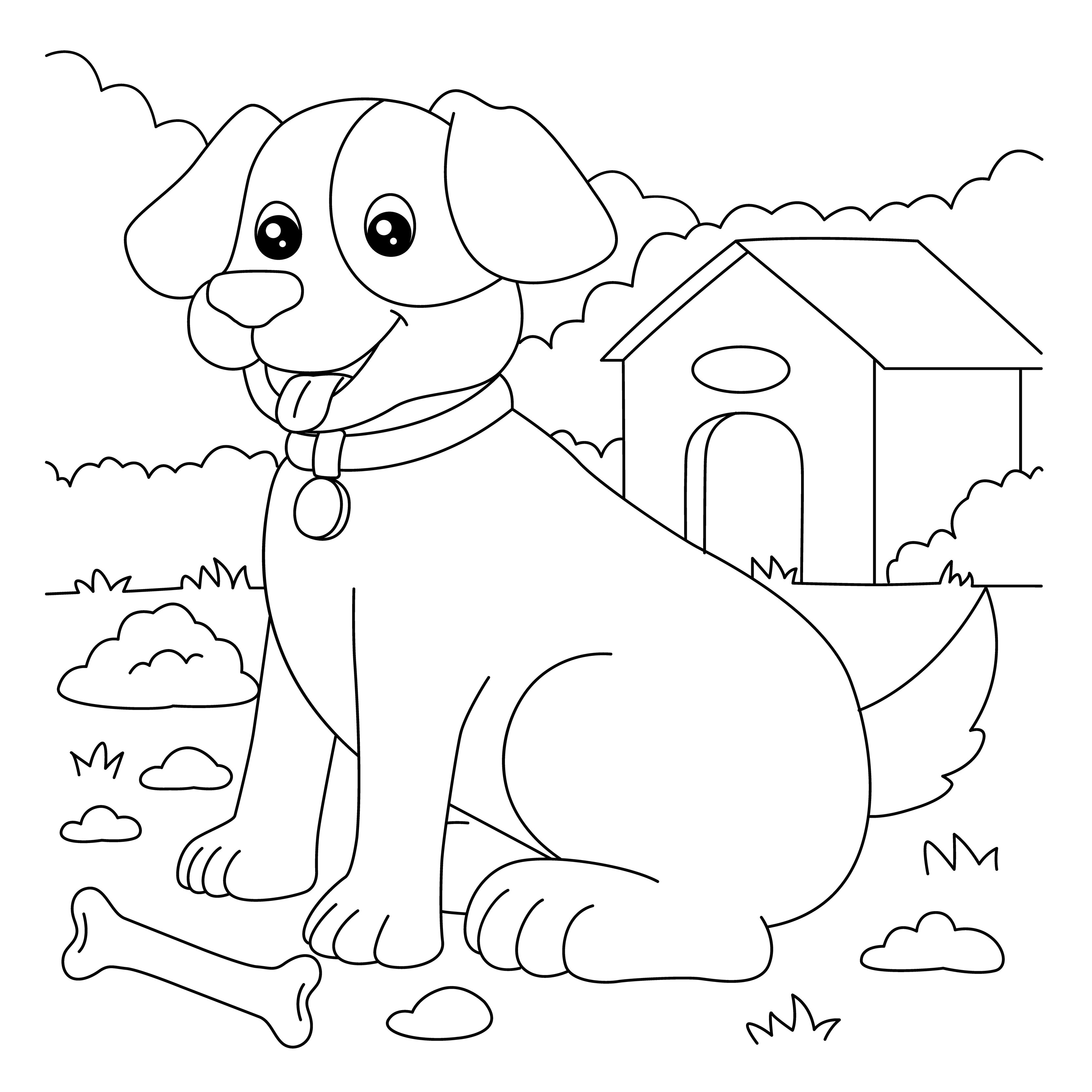 Desenho de Cachorro para Colorir