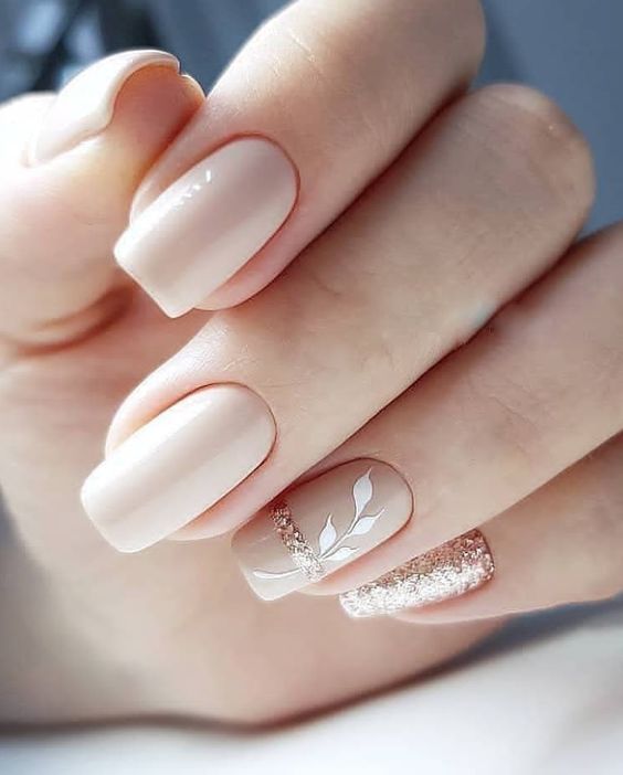Light Color Decorated Nails
