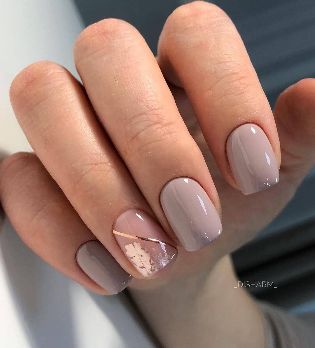 Light Color Decorated Nails