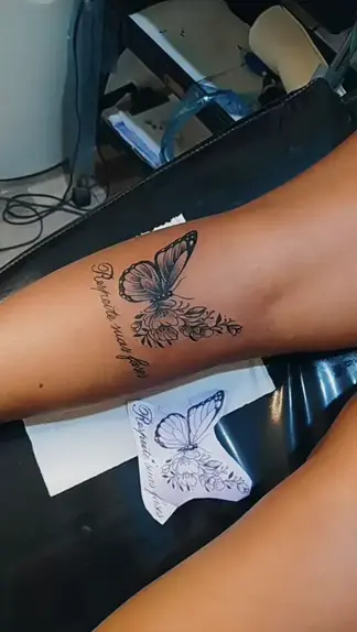 tatuagem feminina panturrilha