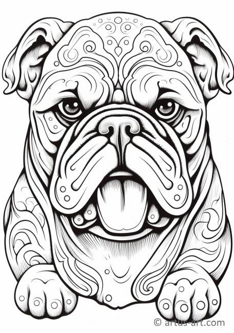 Desenho de Bulldog para Colorir