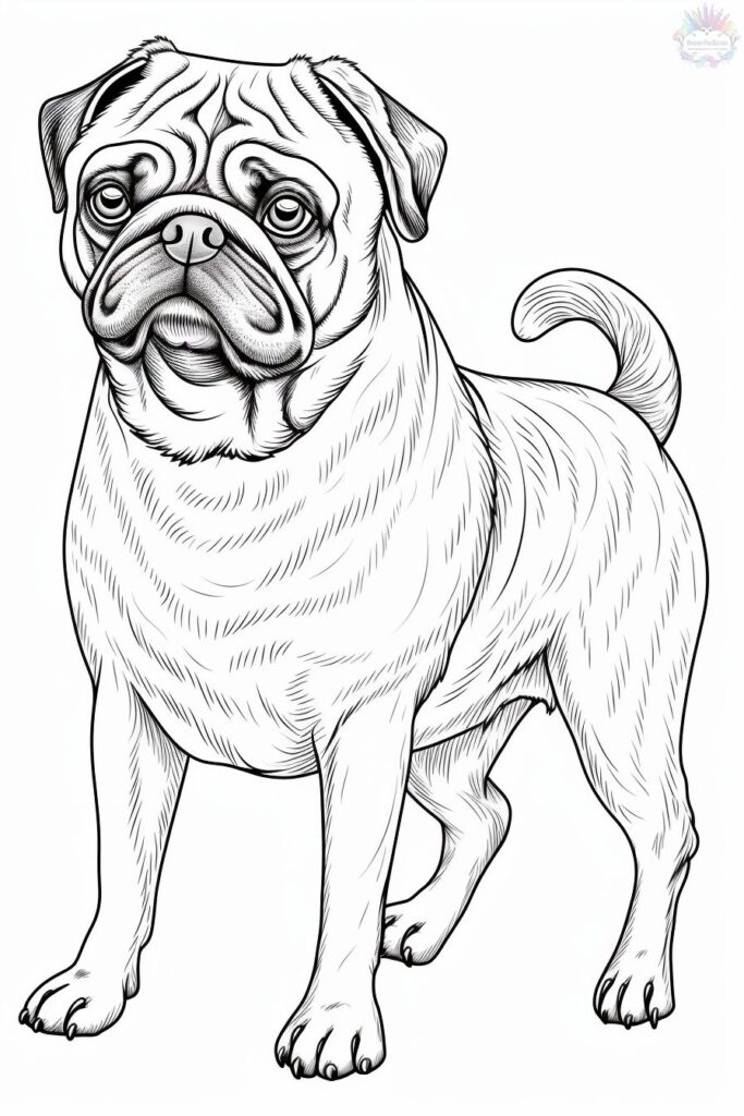 Desenho de Bulldog para Colorir