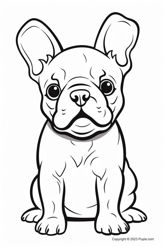 french bulldog coloring page