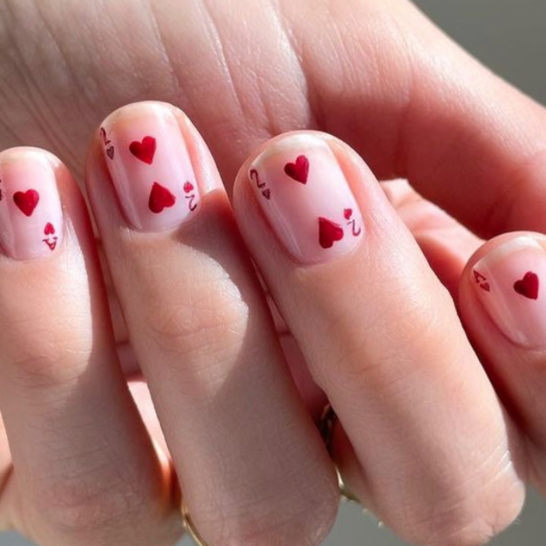 Heart Decorated Nails
