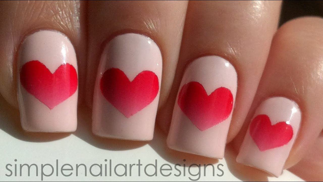 Heart Decorated Nails