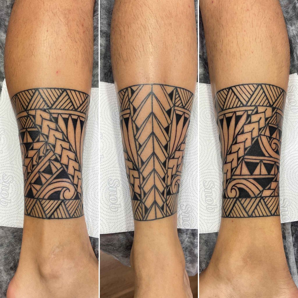 tatuagem tribal feminina perna
