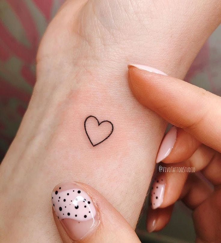 Delicate Heart Tattoo