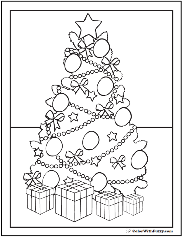 Christmas Tree to Color