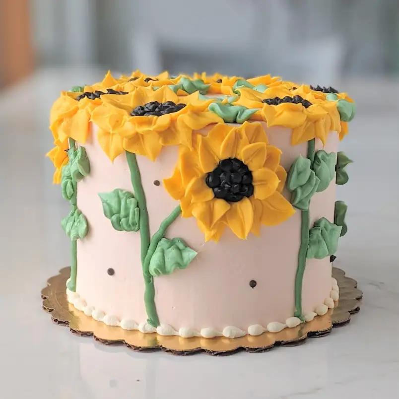 Sunflower Decorated Cake