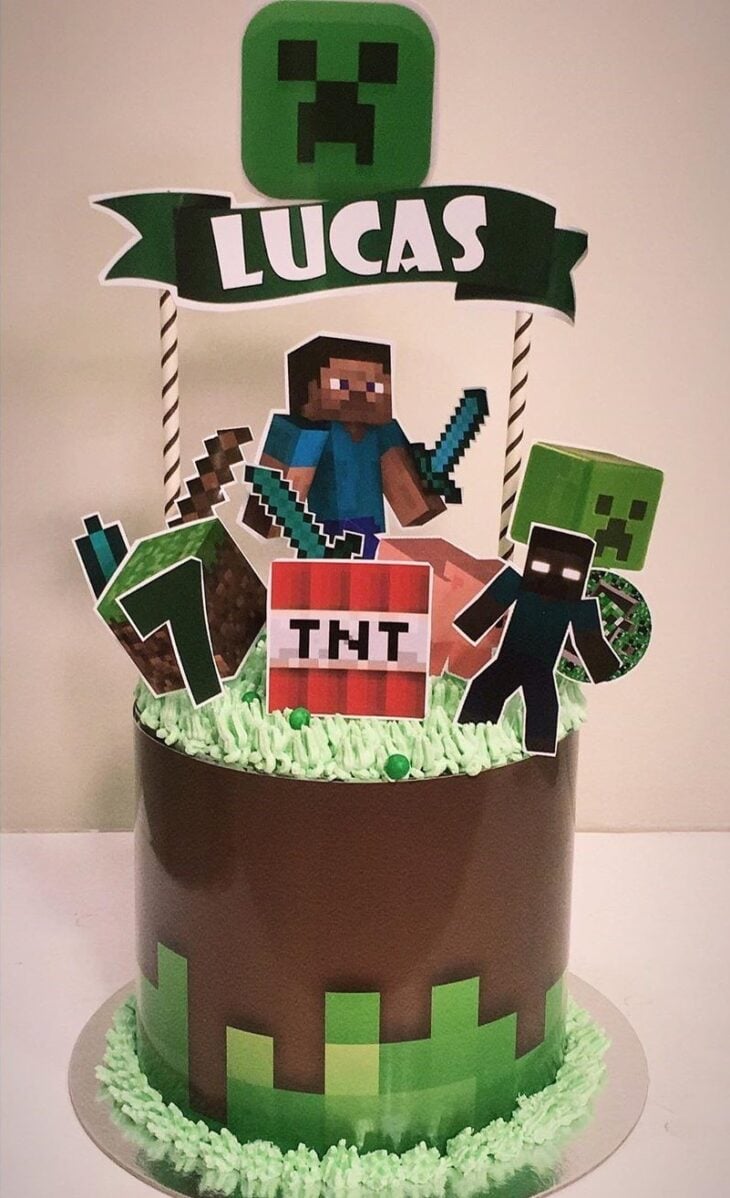 Bolo Decorado Minecraft