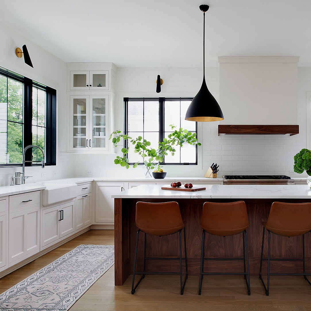 White Kitchen with Wood